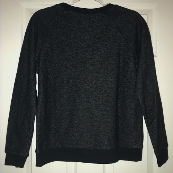 “Joyful” charcoal gray pajama sweatshirt - Picture 2 of 6